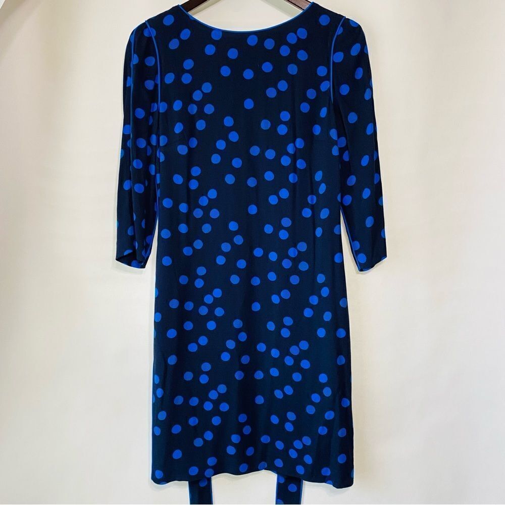 Boden Womens Blue Polka Dot Midi Dress Size 6R